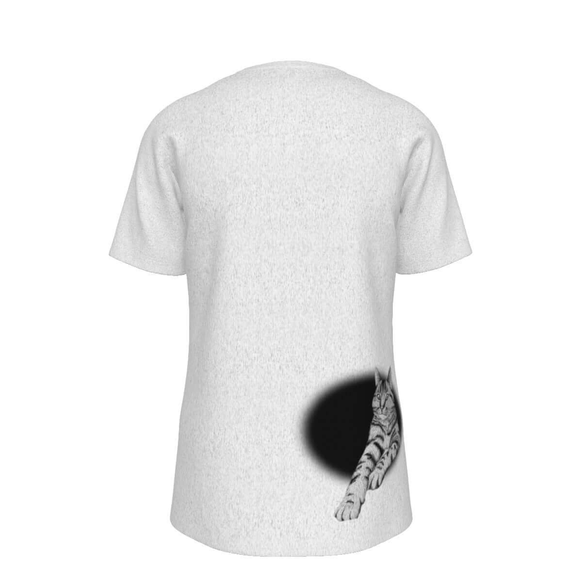White T-Shirt With Illustration Textured Background   