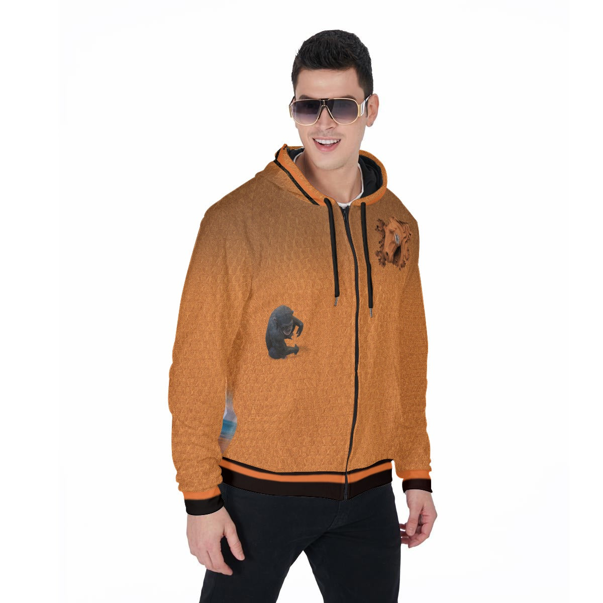 "Perspectives of Perception" All-Over Print Zip Up Hoodie