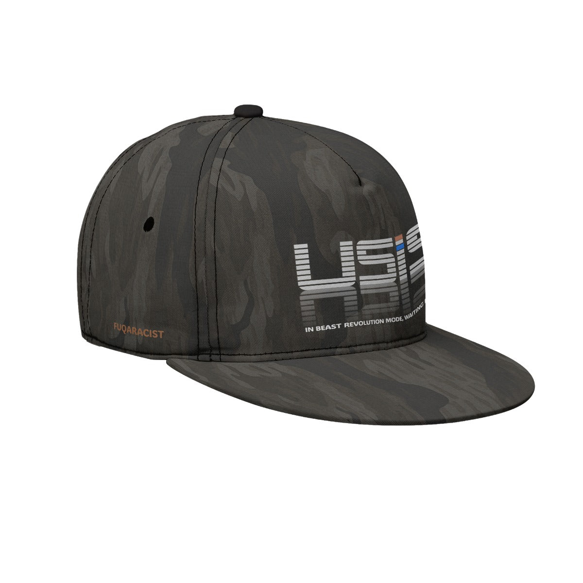 Camouflage-patterned cap with 'Westex' branding on a white background