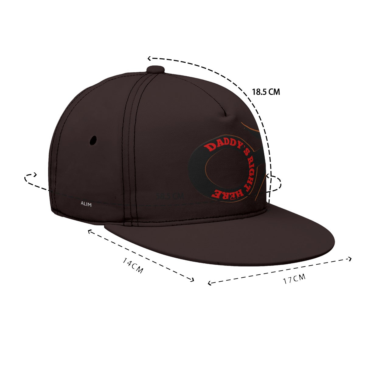 Daddy's Right Here Standard Logo Flat-Brim Baseball Cap With Box