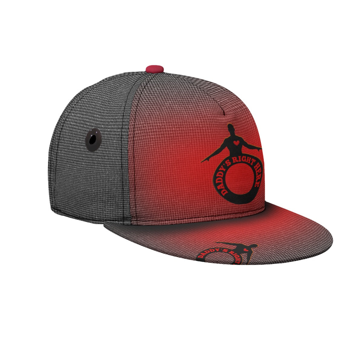 Daddy's Right Here Plaid Logo Flat-Brim Baseball Cap
