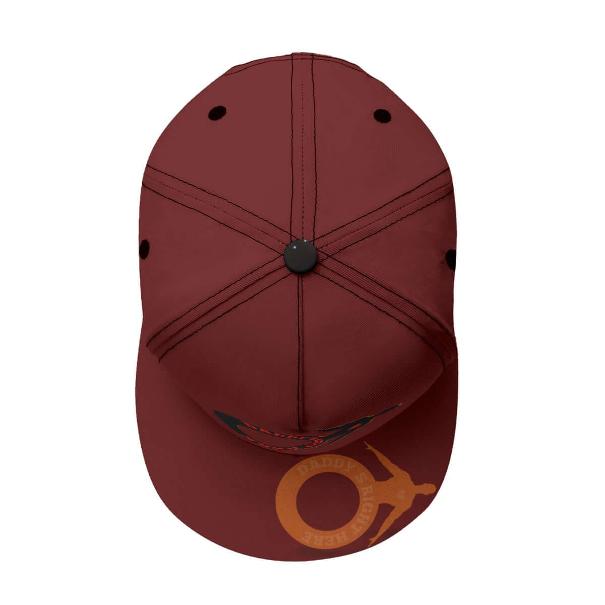 Daddy's Right Here Mixed Logos Flat-Brim Baseball Cap 