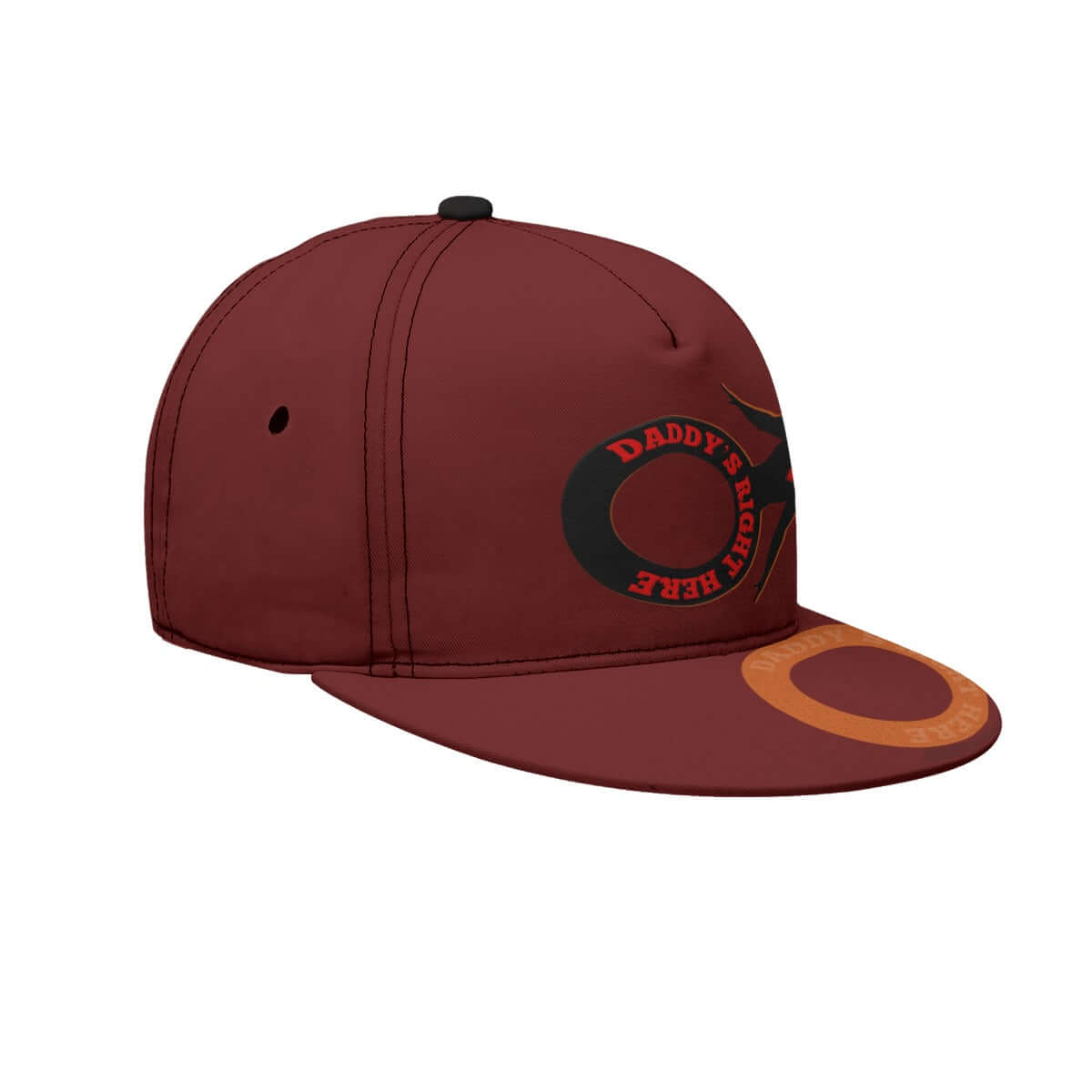 Daddy's Right Here Mixed Logos Flat-Brim Baseball Cap 
