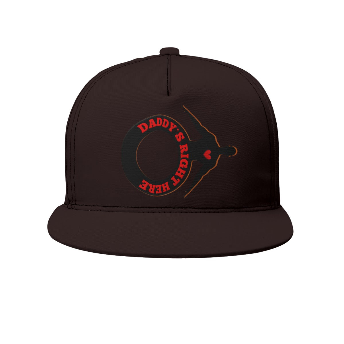 Daddy's Right Here Standard Logo Flat-Brim Baseball Cap With Box