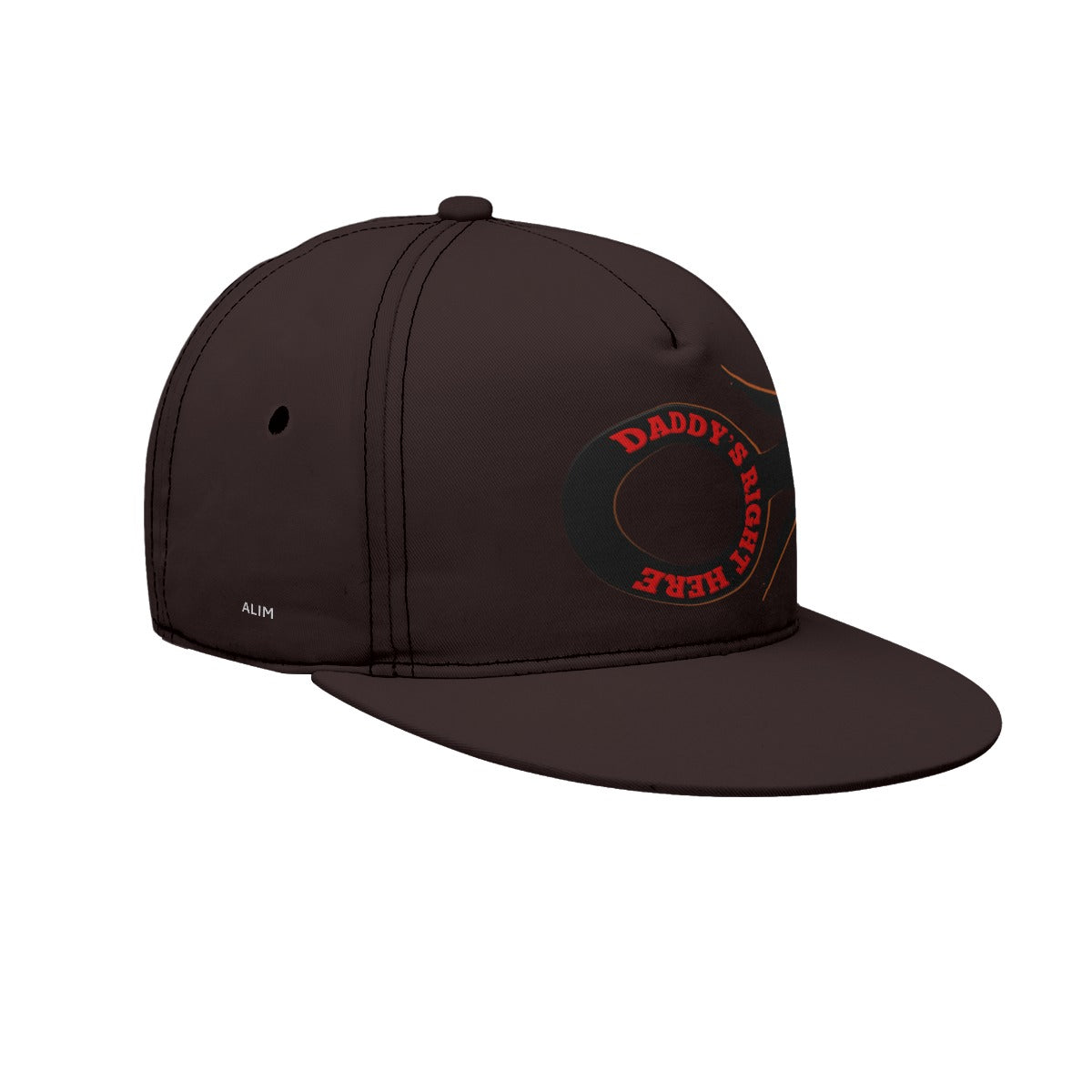 Daddy's Right Here Standard Logo Flat-Brim Baseball Cap With Box
