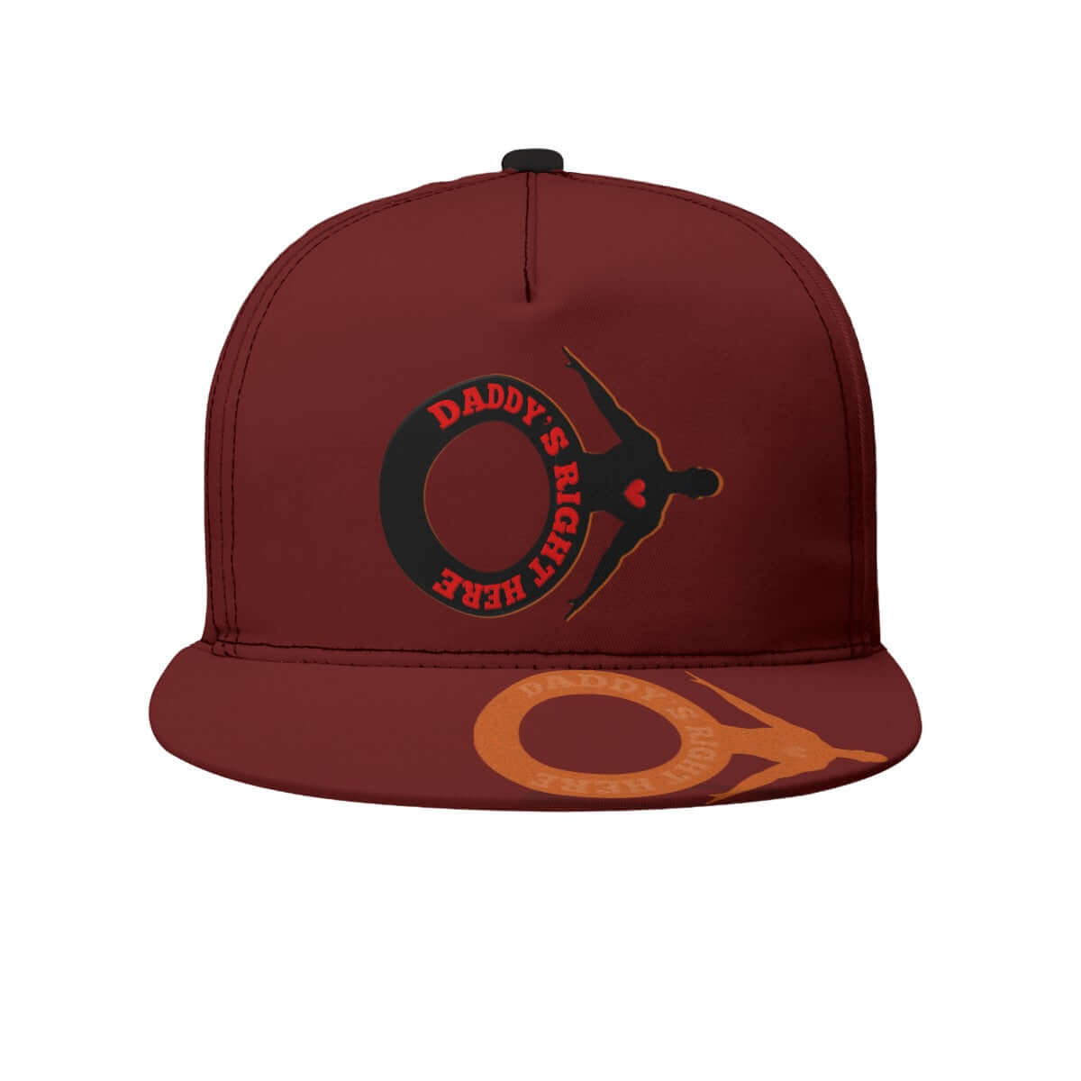 Daddy's Right Here Mixed Logos Flat-Brim Baseball Cap 