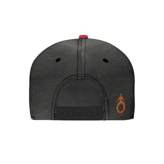 Daddy's Right Here Leather Logo Flat-Brim Baseball