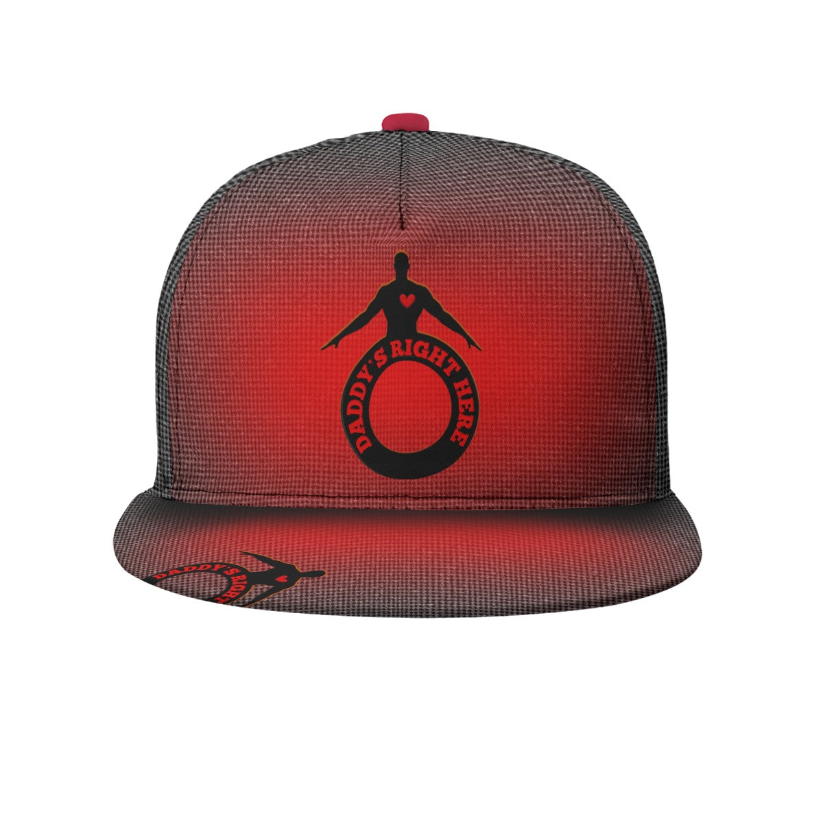Daddy's Right Here Plaid Logo Flat-Brim Baseball Cap
