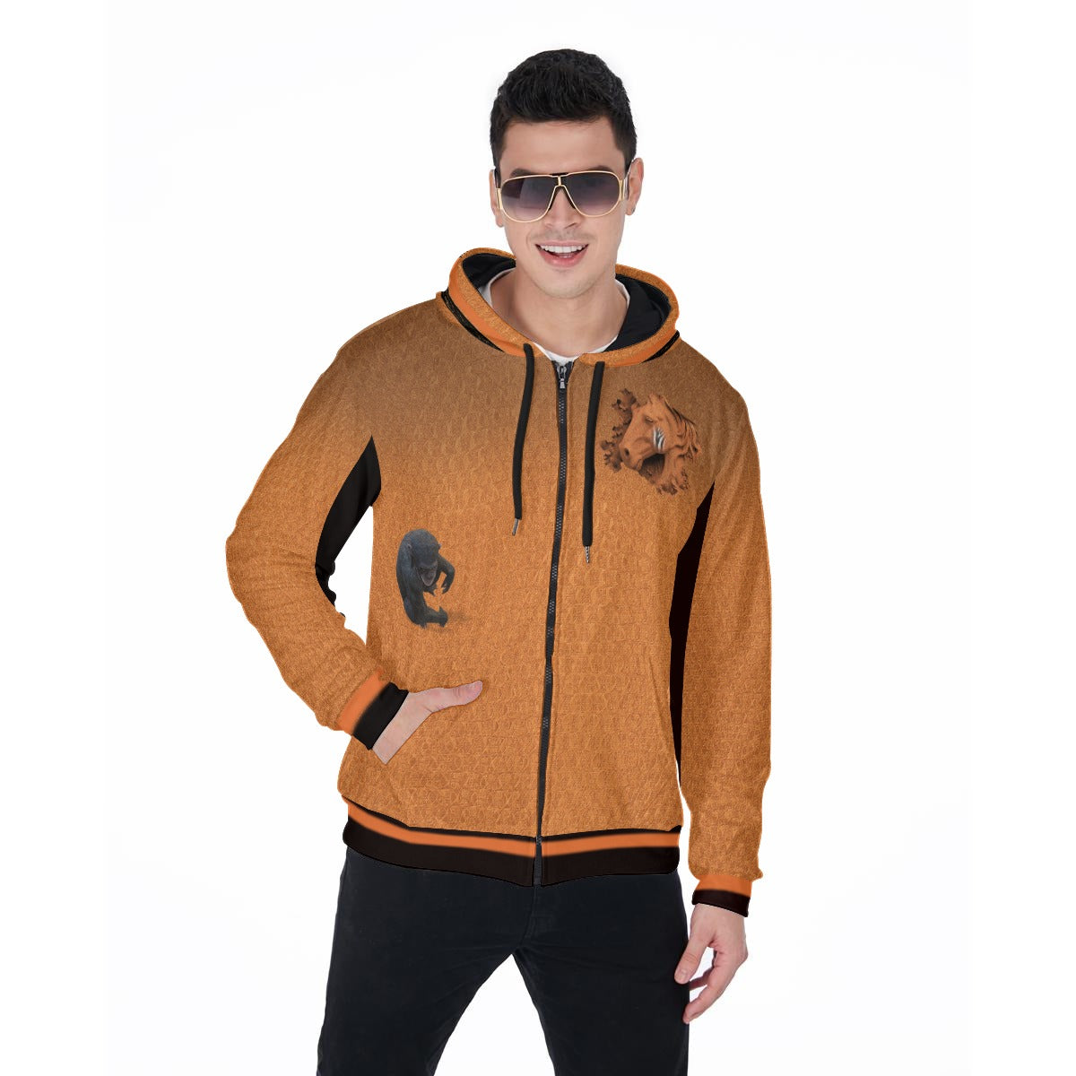 "Perspectives of Perception" All-Over Print Zip Up Hoodie