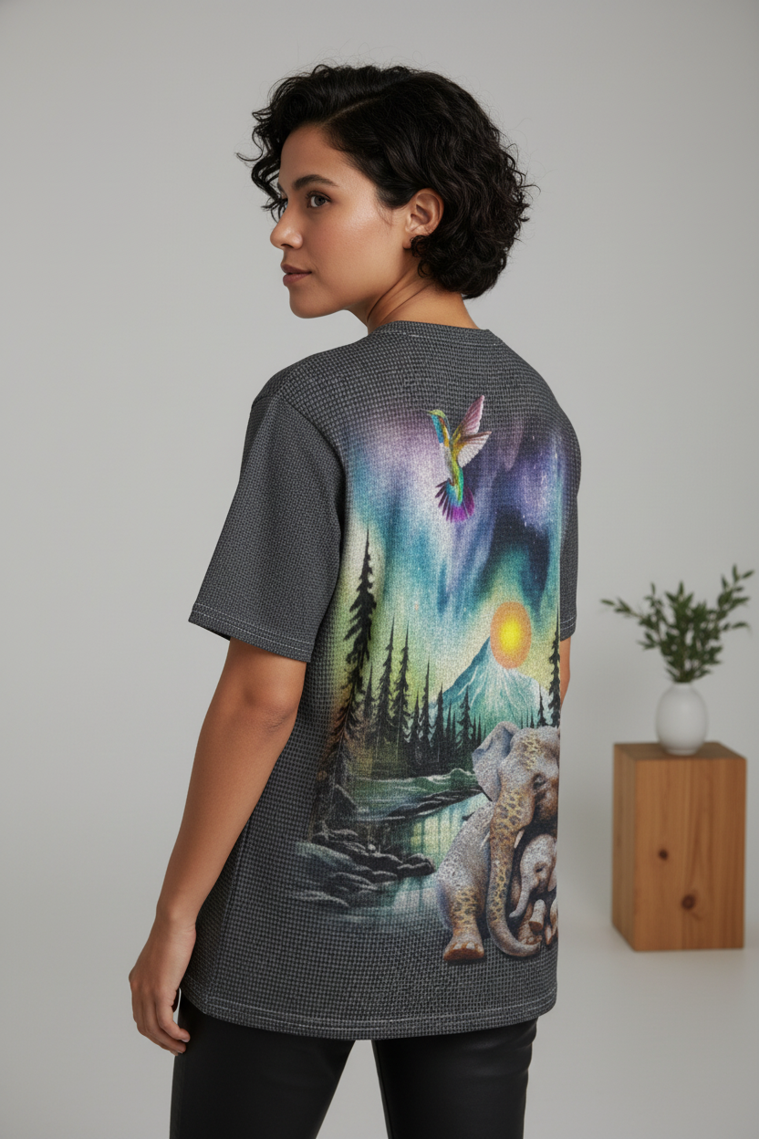 "No Doubt" All-Over Print V-Neck T-Shirt