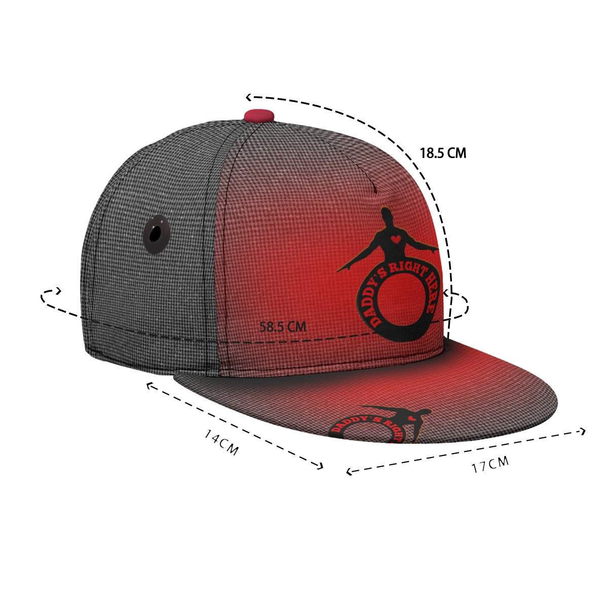 Daddy's Right Here Plaid Logo Flat-Brim Baseball Cap