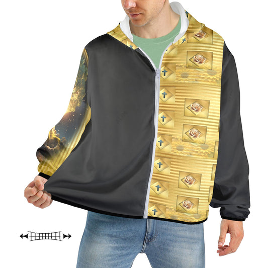 ALIM4U- Faith Abstract Men's Sun Protection Hoodie(Model H62)