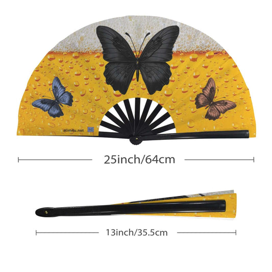 Clack Fan 010 Multi-Colored Floral Butterflies Black Women
