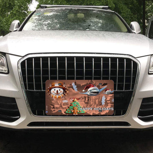 ALIM4U Christmas Car License Plate-11.8”x5.9”