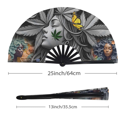 Clack Fan 5 Multi-Colored Floral Butterfly Design