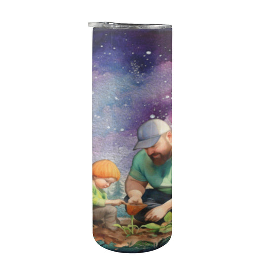 ALIM4U- A136 Drinking Cup 20 oz 20oz Tall Skinny Tumbler with Lid and Straw