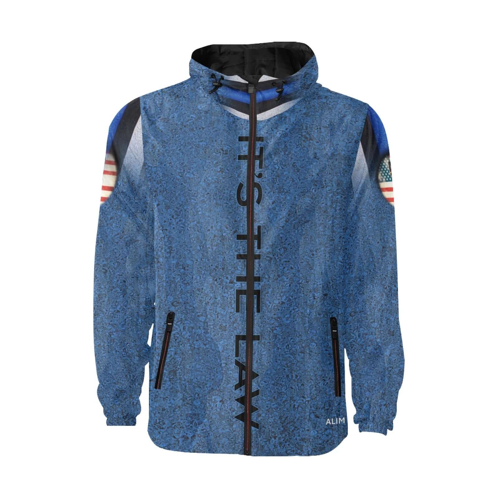 Blue Camouflage ZIp-Up Lightweight Hooded Jacket 