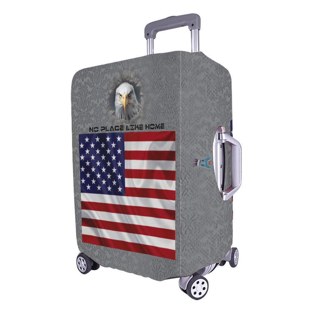 ALIM4U- American Flag and Eagle Luggage Cover (Large Size) (26"-28")