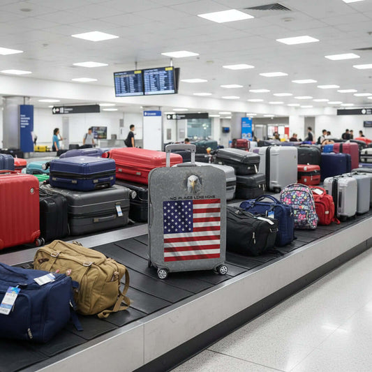 Luggage Cover Size 26-28 American Flag Bald Eagle 