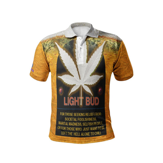 ALIM4U "Light Bud" Men's All-Over-Print Polo Shirts