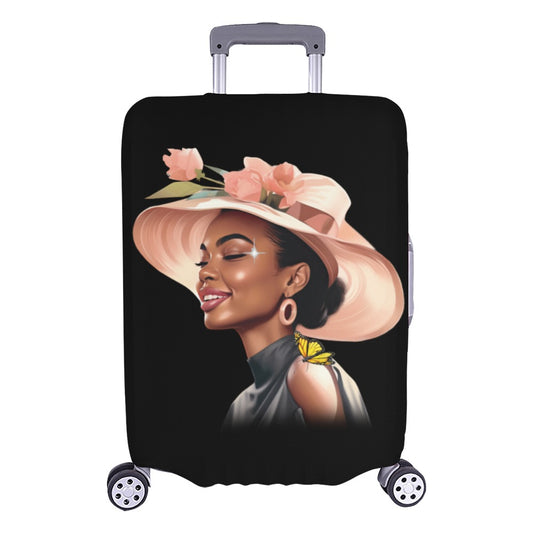 ALIM4U- Black Woman 12 Luggage Cover (Large Size) (26"-28")