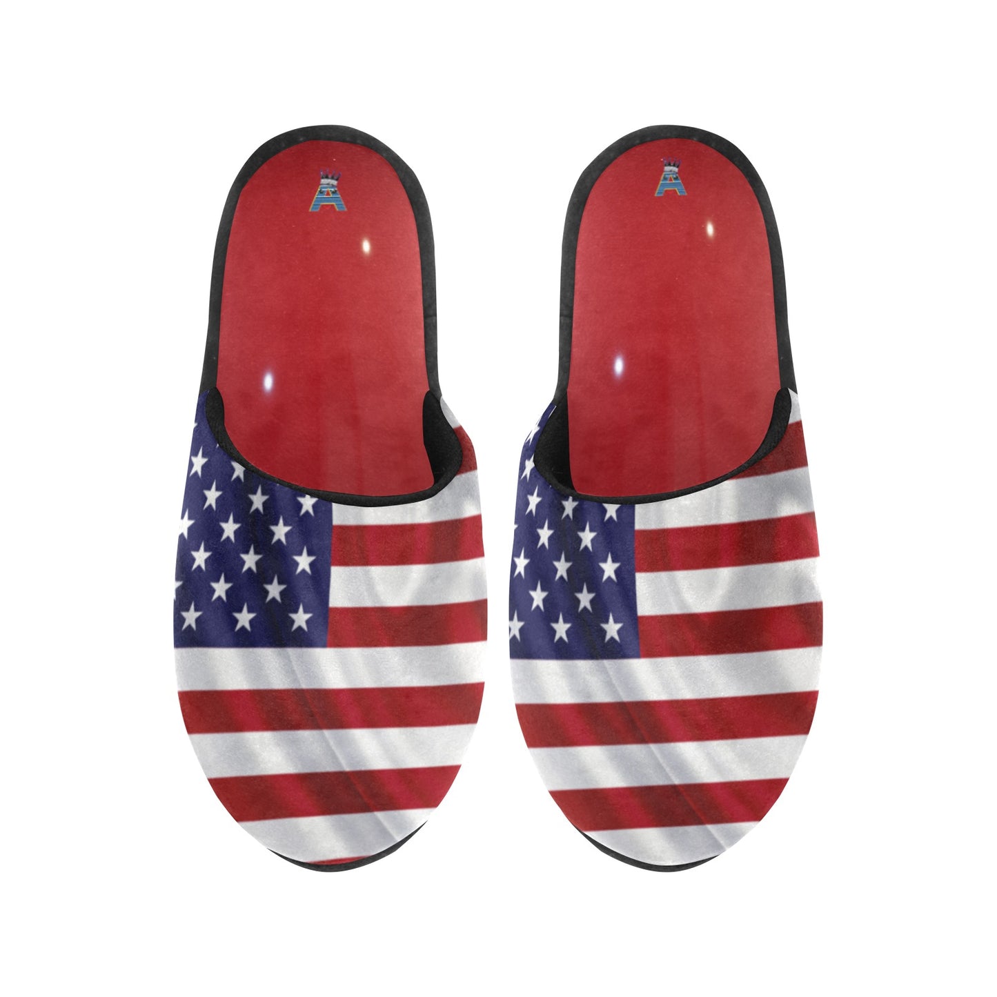ALIM4U- America 3D Flag Slippers Men's Cotton Slippers(Model 0601)