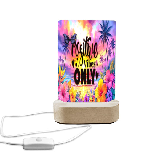ALIM4U- Positive Vibes Acrylic Photo Panel with Lighted Stand (Made in Queens)