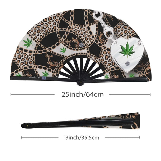 Folding Clack Fan 25 Multi Colored Floral Butterflies Faces