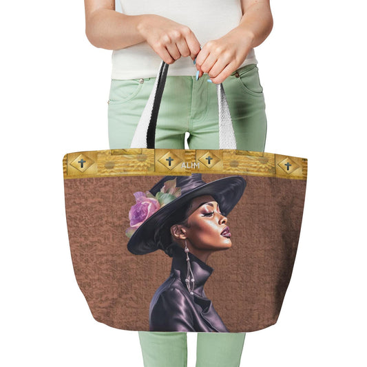 ALIM4U "Highly Favored" Heavy Duty and Strong Natural Canvas Tote Bags