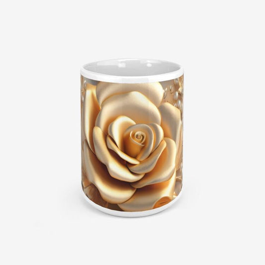 ALIM4U "Gold n Pearl" Classic Glossy Mug