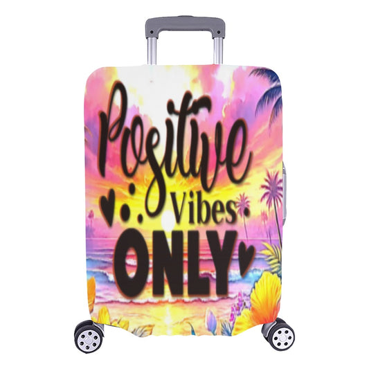 ALIM4U- Positive Vibes Only Luggage Cover (Large Size) (26"-28")