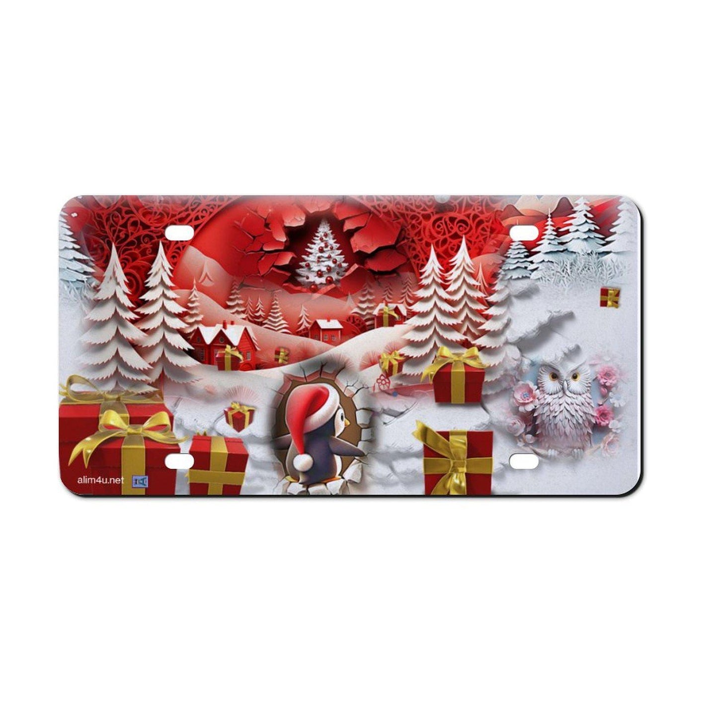 ALIM4U- Christmas Car License Plate-11.8”x5.9"