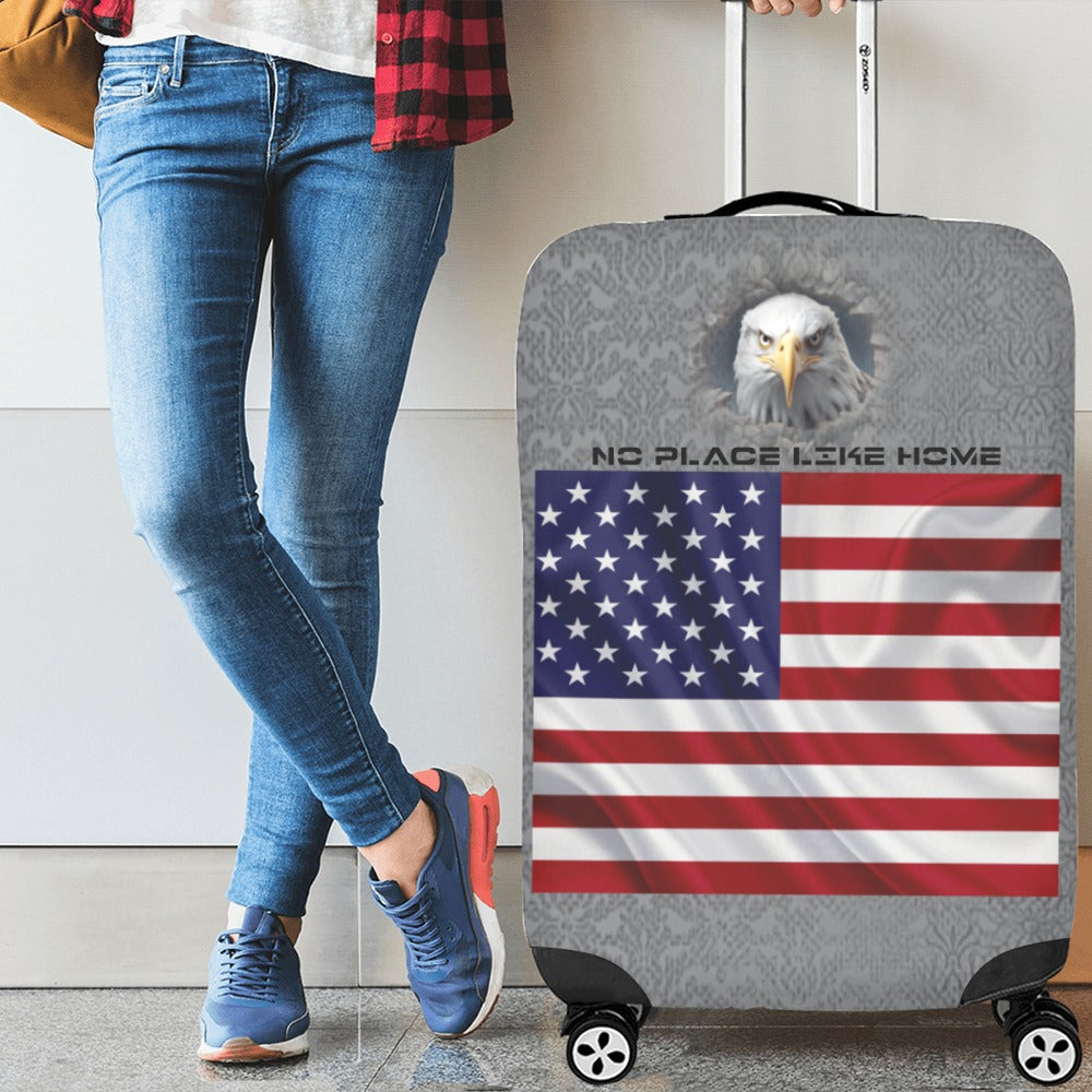 ALIM4U- American Flag and Eagle Luggage Cover (Large Size) (26"-28")