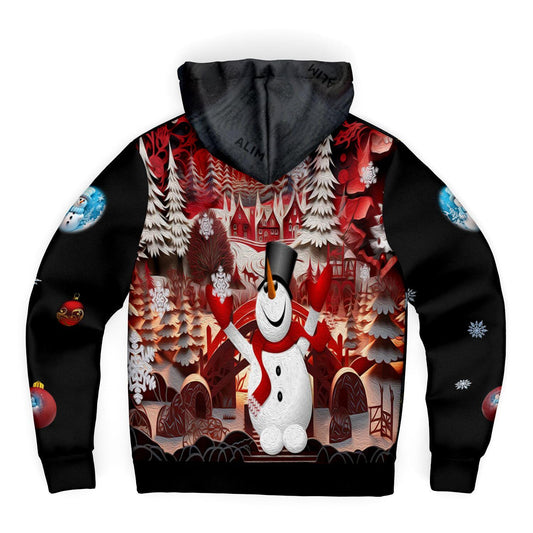 One Ugly One II- Microfleece Ziphoodie - AOP