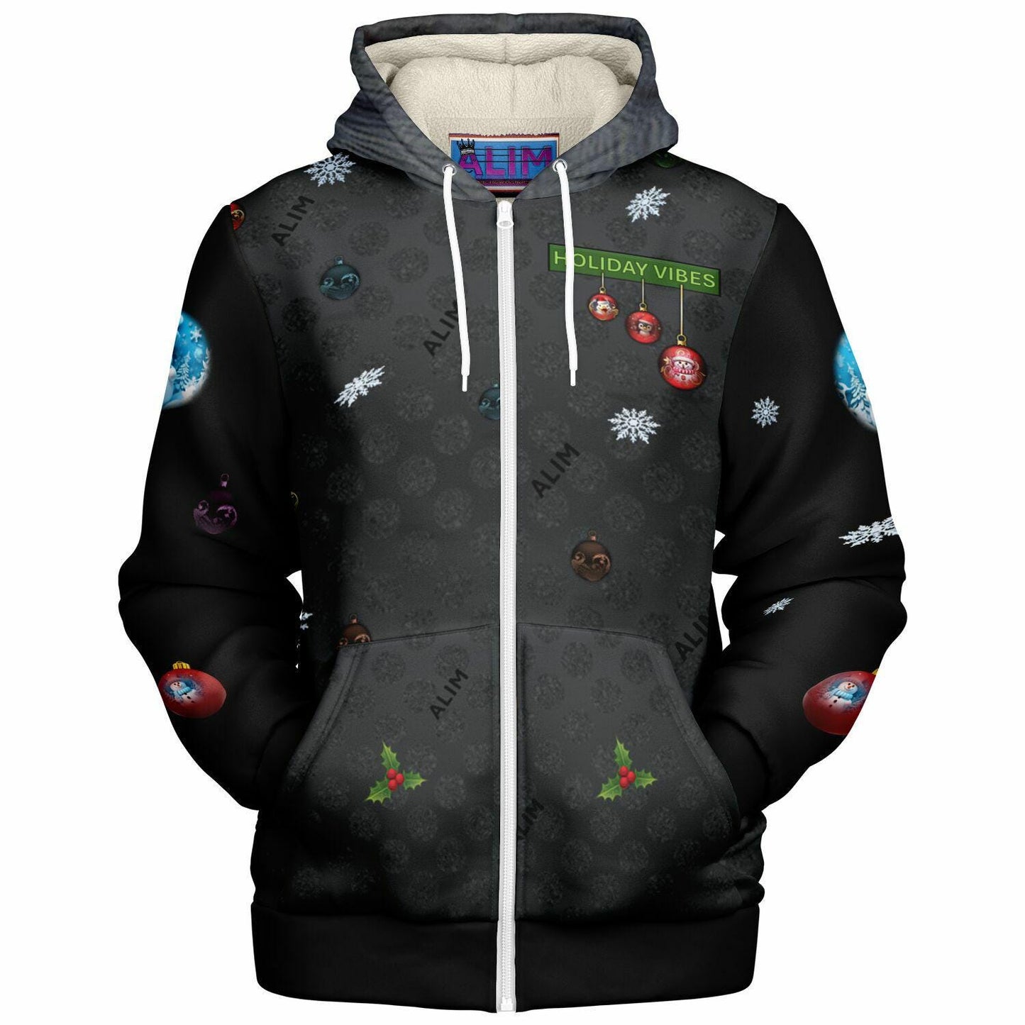 One Ugly One II- Microfleece Ziphoodie - AOP