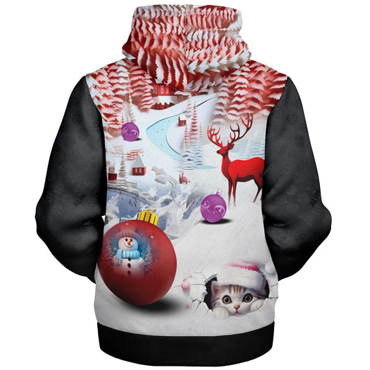 Another Ugly One- Microfleece Ziphoodie - AOP