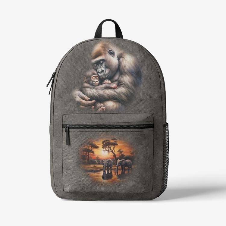 ALIM4U "Motherland's Gifts" Retro Colorful Print Trendy Backpack