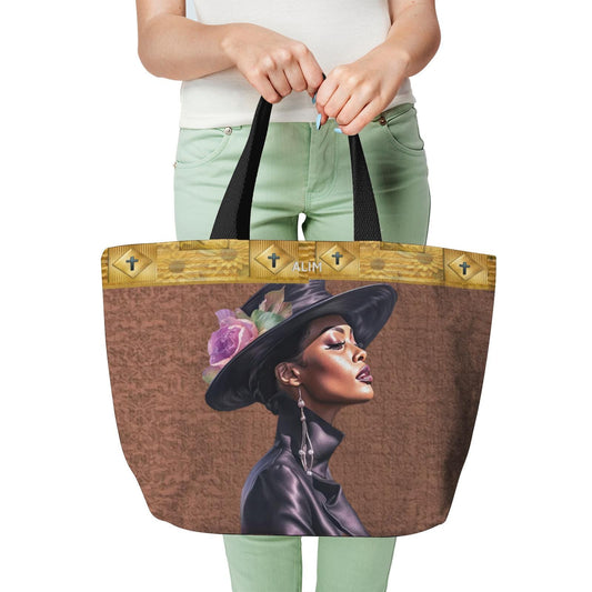 ALIM4U "Highly Favored" Heavy Duty and Strong Natural Canvas Tote Bags