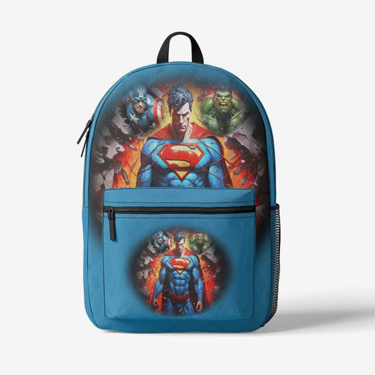 ALIM4U "Super" Retro Colorful Print Trendy Backpack