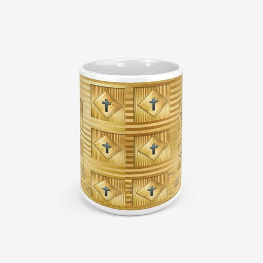 ALIM4U "Golden Cross" Classic Glossy Mug