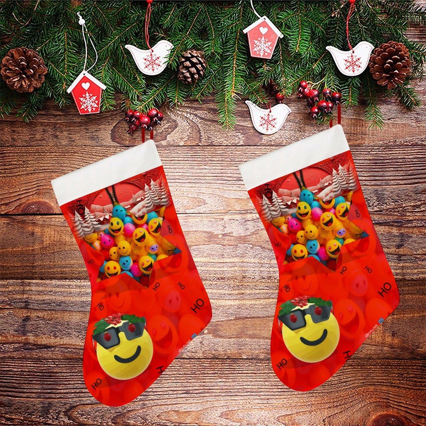 ALIM4U- Emoji laden Christmas Stocking is a great gift idea for putting a smile on the face of a fav in your circle.