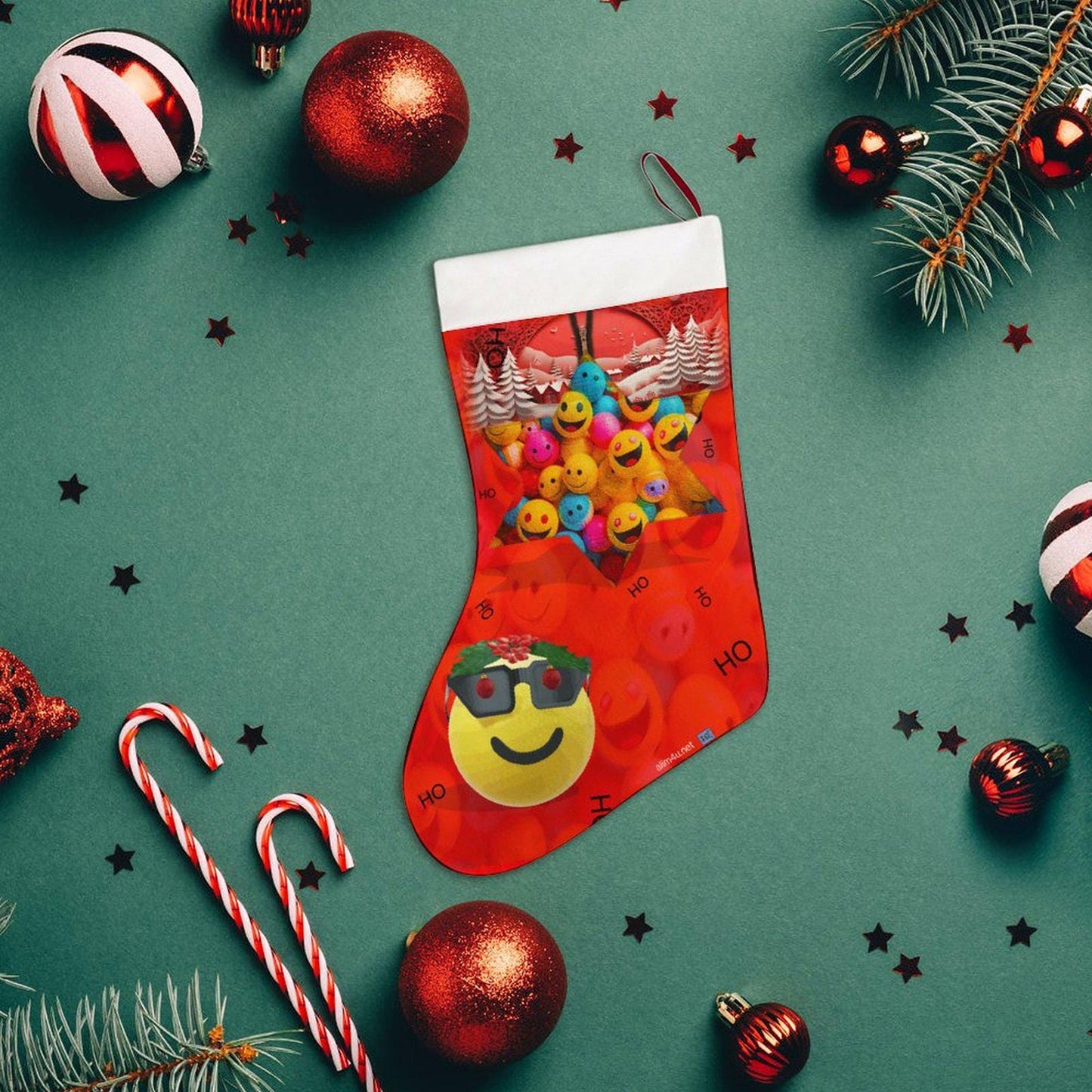 ALIM4U- Emoji laden Christmas Stocking is a great gift idea for putting a smile on the face of a fav in your circle.