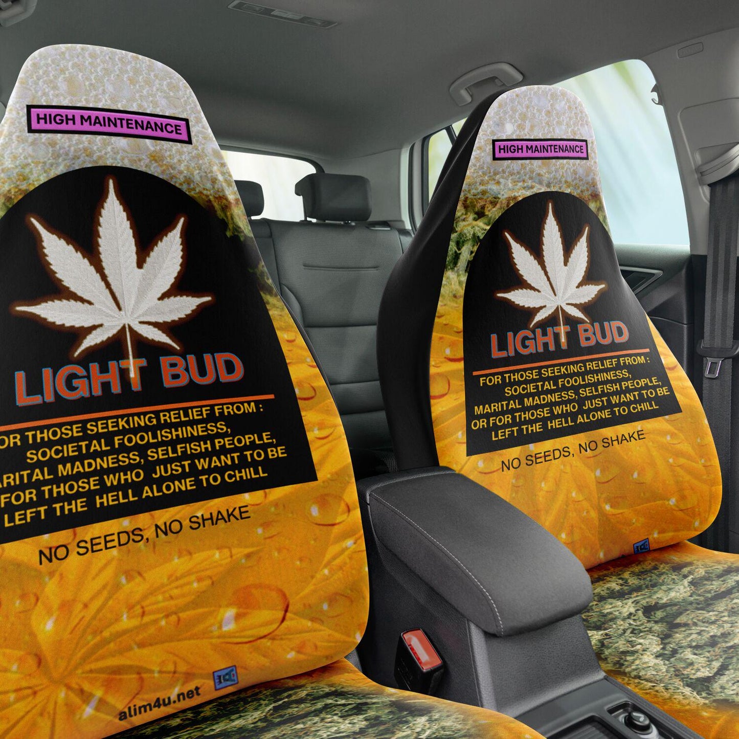 ALIM4U "Light Bud" Car Seat Cover - AOP