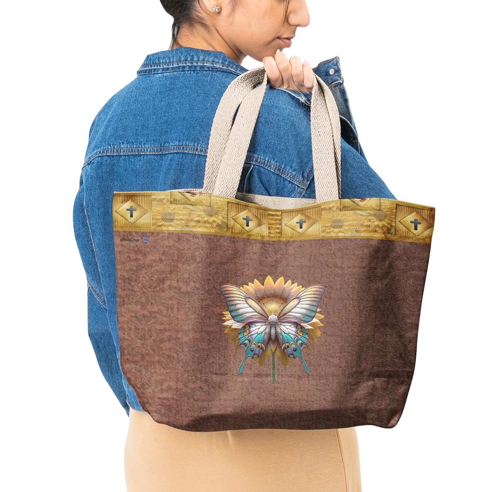 ALIM4U "Highly Favored" Heavy Duty and Strong Natural Canvas Tote Bags