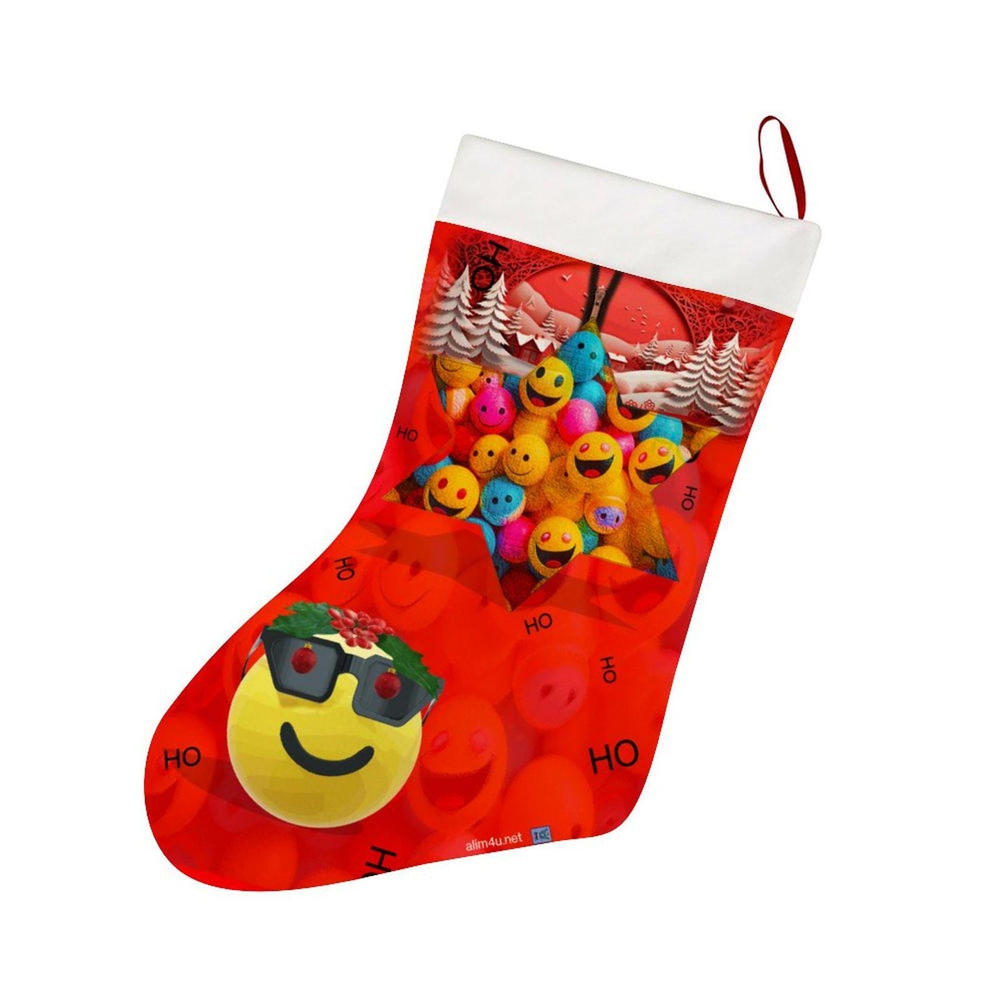 ALIM4U- Emoji laden Christmas Stocking is a great gift idea for putting a smile on the face of a fav in your circle.