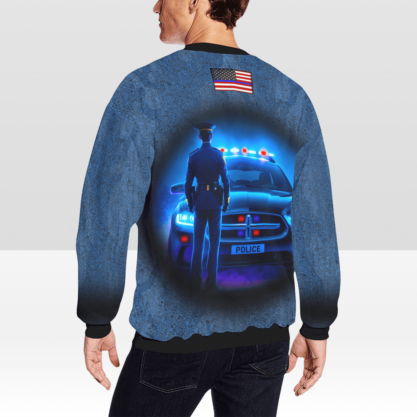 Blue Sweatshirt Camouflage Print Background 