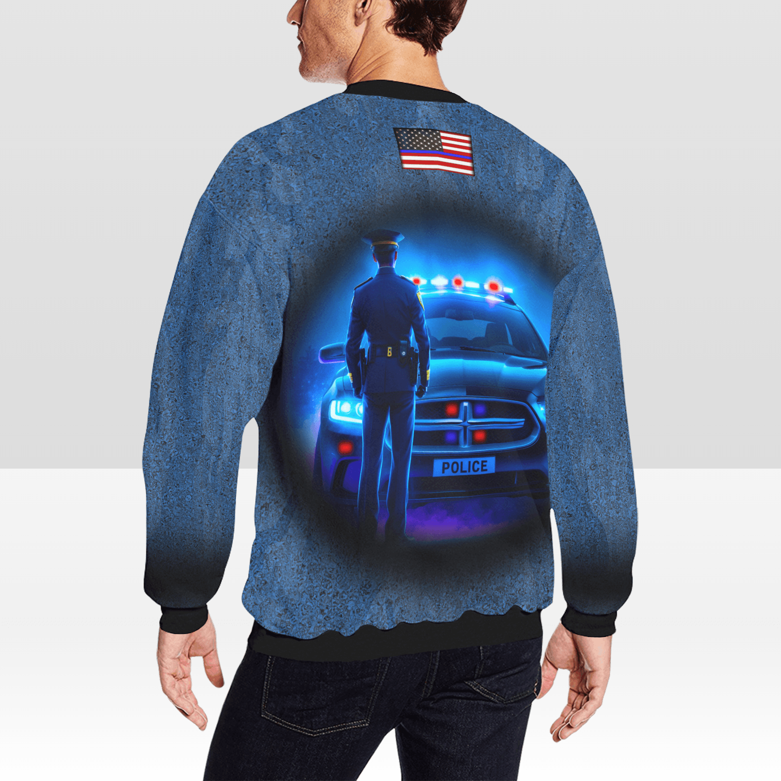 Blue Sweatshirt Camouflage Print Background 